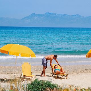 Hotel’s own beach St. Georges Bay Country Club, beach Corfu